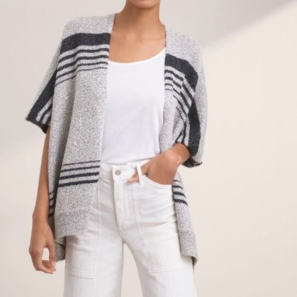 Aritzia Jackets & Blazers - ARITZIA Striped Ionic cape BLUE